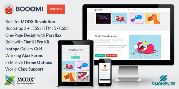 Booom    Bootstrap Flat UI Pro Theme For MODX   CMS Themes.png